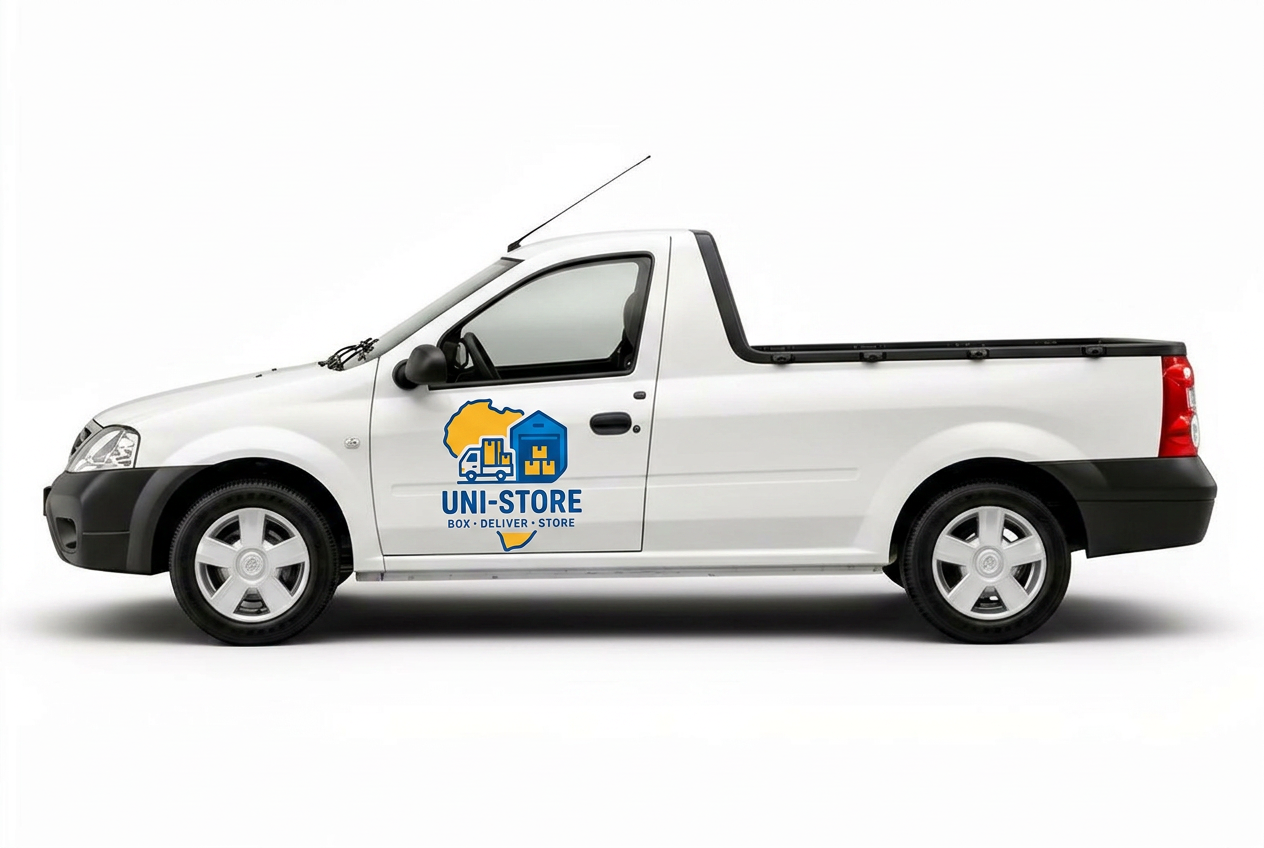 Nissan NP200 bakkie used for Uni-Store collections